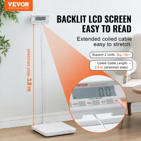 Portable Medical Scale Professional Digital Physician Weight Scale 440LBS