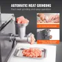 Commercial Electric Meat Bandsaw, 550W Stainless Steel Vertical Bone Sawing Machine, 19.1"x15" Workbench, 7.09 Inch Cutting Thic