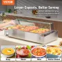 Kommerciel elektrisk mad varmere bordplade buffet 6*8qt med