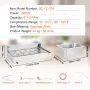 6-Pan Commercial Food Warmer, 6 x 8QT Electric Steam Table with Glass Cover, 1500W Countertop Stainless Steel Buffet Bain Marie 
