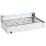 6-Pan Commercial Food Warmer, 6 x 8QT Electric Steam Table with Glass Cover, 1500W Countertop Stainless Steel Buffet Bain Marie 