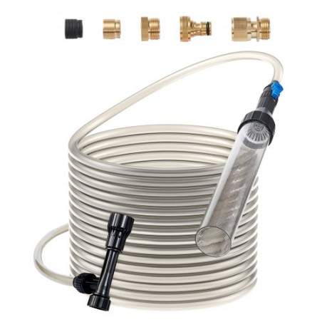 Aquarium Vacuum Gravel Cleaner, 33 ft PVC Hose Fish Tank Vacuum Gravel Cleaner, Siphon Fish Tank Cleaner Vacuum, 3 Types of