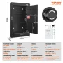 65 cm Tall Wall Safe 3-Tier Hidden Safe with Keypad Shelves & Key Holders