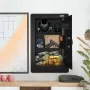 65 cm Tall Wall Safe 3-Tier Hidden Safe with Keypad Shelves & Key Holders