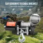 Elektrisk vinsch ATV UTV 2000 lb stålkabel IP 55 Vandtæt kablet