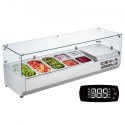 Countertop Refrigerated Salad Pizza Prep Station 150 W Glass Guard CE