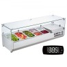 Countertop Refrigerated Salad Pizza Prep Station 150 W Glass Guard CE