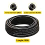 Hydraulic Hose 3/8 inch x 100 ft, Coiled Hydraulic Hose 4800 PSI, Rubber Hydraulic Hose with 2 High-Tensile Steel Wire Braid, Bu