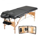 Portable Massage Table 28" W, 2 Folding Lightweight  Massage Table, 8-Level Height Adjustable Salon Tattoo Bed, Spa Table with