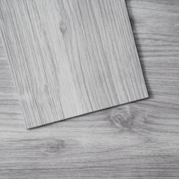 Self Adhesive Vinyl Floor Tiles 20PCS 0.62mm Thick Light Gray Wood Grain