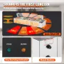 Commercial Electric Food Warmer Countertop Buffet 6*4.7 L with Glass Shield