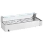 Commercial Electric Food Warmer Countertop Buffet 6*4.7 L with Glass Shield