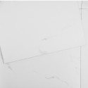Selvklæbende vinylgulvfliser 12 x 12 tommer, 50 fliser 1,5 mm tyk skræl og pind, hvid marmorstruktur DIY gulve til køkken,