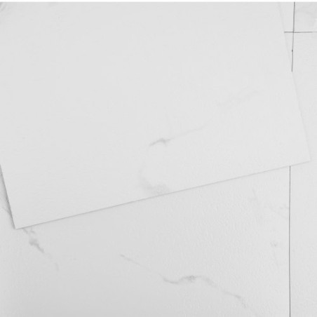 Self Adhesive Vinyl Floor Tiles 12 x 12 inch, 50 Tiles 1.5mm Thick Peel & Stick, White Marble Texture DIY Flooring for Kitchen,