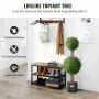 Artificial Boxwood Topiary Tree, 36 inch Tall (2 Pieces), Double Ball Faux Topiary Trees, Faux Plant w/ Extra Leaves & Pot & Sma