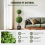 2-pak 90 cm kunstig buksbom topiary træ kunstig plante