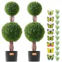 2-pak 90 cm kunstig buksbom topiary træ kunstig plante