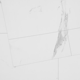 Self Adhesive Vinyl Floor Tiles 390 x 23.6 inch, 1.5mm Thick Peel & Stick, White Marble Texture DIY Flooring for Kitchen,