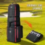 Golf Travel Bag, Outdoors Soft-Sided Golf Travel Cover, Heavy Duty 1800D Polyester Oxford Wear-Resistant Waterproof, Padded Lugg