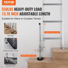 23.4 inch Ladder Levler Steel 550lbs Load Leveling Tool Uneven Ground