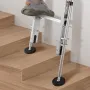 Ladder Levler, 23.4 inch Steel 550lbs Load Ladder Leveling Tool, Pitch Hopper, Stair Ladder Stabilizer with Storage, Easy to Use
