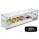 Countertop Refrigerated Salad Pizza Prep Station 155 W Glass Guard CE