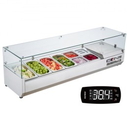 Bordplade kølet salat pizza prep station 155 W glasvagt CE