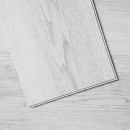 Interlocking Vinyl Floor Tiles 1220 X 185 mm, 10 Tiles 5.5mm Thick Snap Together, Light Gray Wood Grain DIY Flooring for