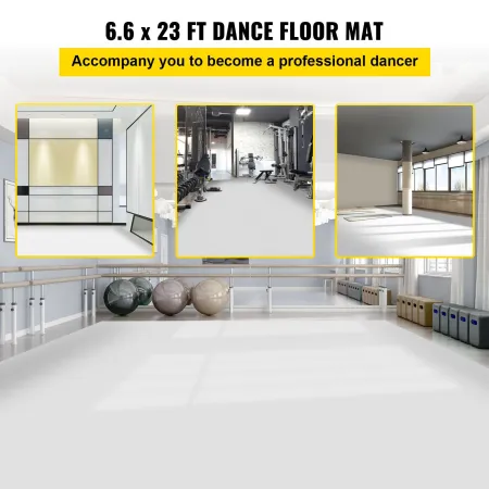 Dansegulv, 6,6x23ft dansegulvrulle, 0,06in tyk pvc vinyl