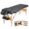 Bærbar massage tabel 24 "W, 2 foldning letvægtsmassagebord, 8-niveau højde justerbar salon tatoveringsseng, spa-bord med