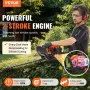 23.2-inch 26CC 2 Cycle Gas Hedge Trimmer, Gas Powered Handheld Hedge Trimmer with Dual Sided Dual Action Blade, 180° Adjustable 