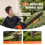 23.2-inch 26CC 2 Cycle Gas Hedge Trimmer, Gas Powered Handheld Hedge Trimmer with Dual Sided Dual Action Blade, 180° Adjustable 