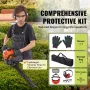 23.2-inch 26CC 2 Cycle Gas Hedge Trimmer, Gas Powered Handheld Hedge Trimmer with Dual Sided Dual Action Blade, 180° Adjustable 