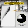 Dance Floor, 6.6x23ft Dance Floor Roll, 0.06in Thick PVC Vinyl Dance Floor, Black/White Reversible Portable Dance Floor, Non-Sli