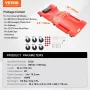 Mechanic Plastic Creeper, 914 mm, 158.8 kg Capacity Automotive Rolling Garage Creeper with Molded Ergonomic HDPE Body Padded Hea