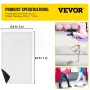 Dance Floor, 6.6x23ft Dance Floor Roll, 0.06in Thick PVC Vinyl Dance Floor, Black/White Reversible Portable Dance Floor, Non-Sli