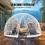 289.6 cm Dome Bubble Tent Outdoor House Camping Shelter w/ Transparent Window