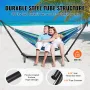 Portable Hammock Stand, 450lbs Capacity Steel Hammock Stand for 2 Person, Heavy Duty Adjustable Hooks Hammock Frame Fits 10-13 f