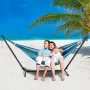 Portable Hammock Stand, 450lbs Capacity Steel Hammock Stand for 2 Person, Heavy Duty Adjustable Hooks Hammock Frame Fits 10-13 f