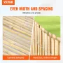 Natural Bamboo Fence Privacy Screen, Eco-Friendly Privacy Bamboo Slat Fence, 6 ft H x 13 ft L Decorative Bamboo Screen Panel, fo