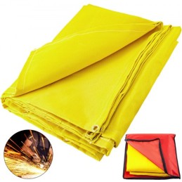 Welding Blanket 6 x 10 FT Fiberglass Blanket Heavy-Duty Fire Retardant Blanket For Easy Hanging and Protection from Sparks &
