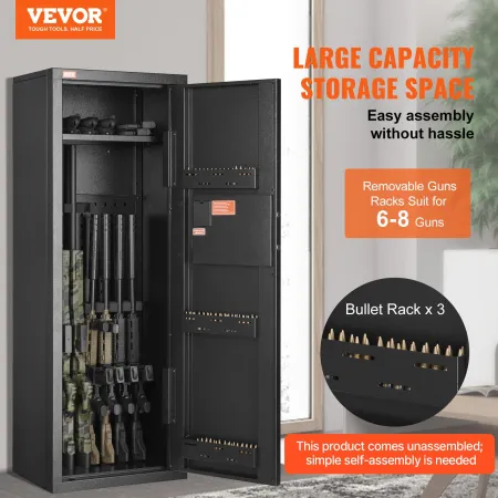 6-8 Rifler Gun Safe Rifle Safe med lås og digital tastatur
