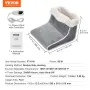 Electric Foot Warmer, Double-Sided Heating Pad for Foot, 6-Level Heating Slippers Feet Warmer with Timer & Auto Shut-Off, Ultra-