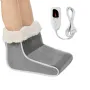 Electric Foot Warmer, Double-Sided Heating Pad for Foot, 6-Level Heating Slippers Feet Warmer with Timer & Auto Shut-Off, Ultra-