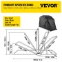 Motorcycle Tent Motorbike Cover Strong Frame Motorbike Garage Waterproof 106.3"x41.3"x61"/270x105x155 cm Larger Shelter UV Resis
