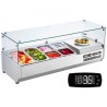 Countertop Refrigerated Salad Pizza Prep Station 140 W Glass Guard CE