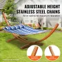 Wooden Hammock Stand, 475 lbs Capacity Universal 2 Person Hammock Frame Fits 9-13 ft Hammocks, Larch Wood Arc Adjustable Stand f