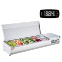 Bordplade kølet salat pizza prep station 155 W rustfrit vagt CE