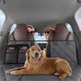 Back Seat Extender for Dogs,Dog Hammock for Car Back seat,Waterproof Hard Bottom Dog Car Seat Cover for Back Seat 54"x24",Suppor