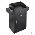 Salon Storage Cabinet, Barber Salon Station for Hair Stylist, Hair Stylist Station Set, with 6 Sleeves, 1 Storage Cabinet, and